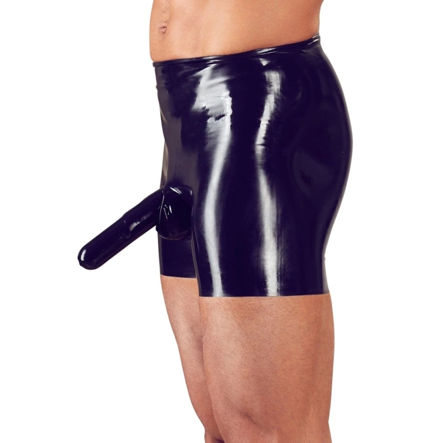 Late X Miesten Latex-alushousut Musta S – 3