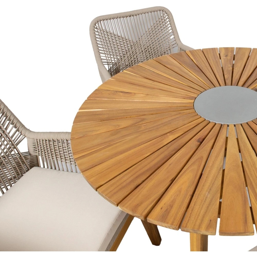 Outdoor furniture set Home4You Florida garden furniture set table and 4 chairs, sand color – 3