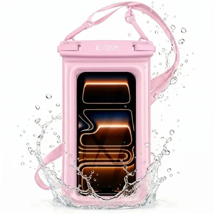 TECH-PROTECT UWC7 UNIVERSAL WATERPROOF FLOATING CASE 6.9 INCH PINK – 3