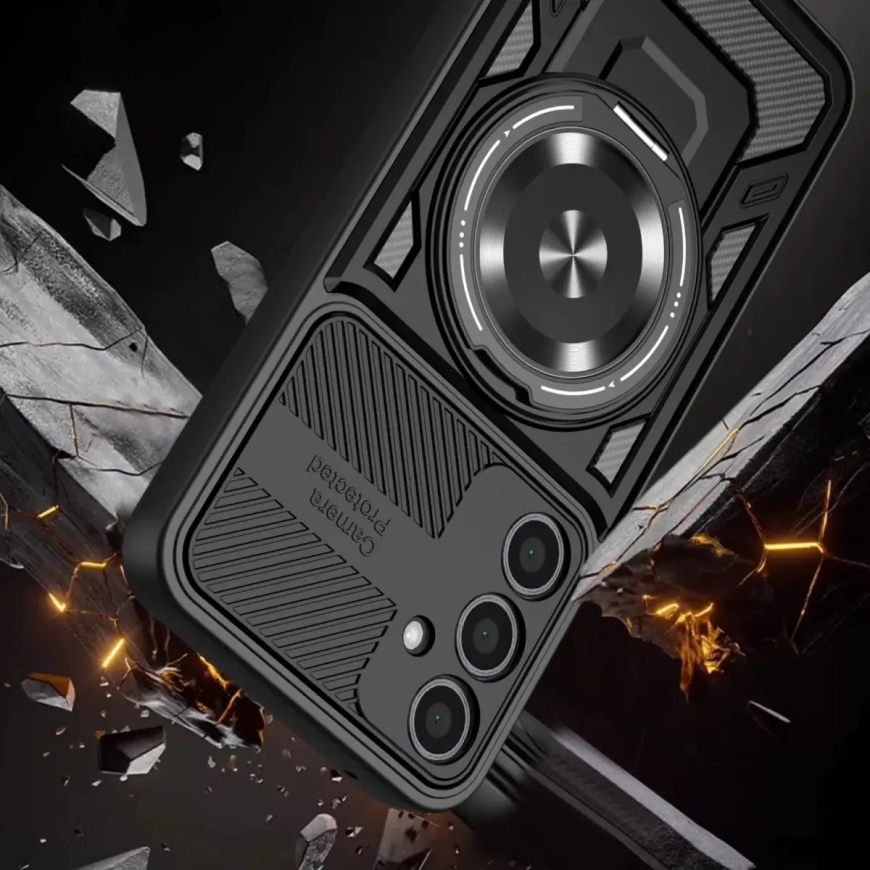 Defender Armor Mag -kotelo Samsung Galaxy A16 4G / A16 5G musta – 3