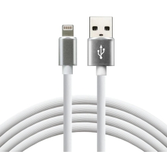 USB зарядный кабель - everActive CBS-1.5IW, 2.4 A, 480 Мбит/с, 1.5 м, Белый