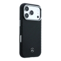 Mercedes PU Leather Semi Wrap maciņš ar MagSafe atbalstu telefonam iPhone 17 Pro melns Mercedes PU Leather Semi Wrap maciņš ar MagSafe atbalstu telefonam iPhone 17 Pro melns