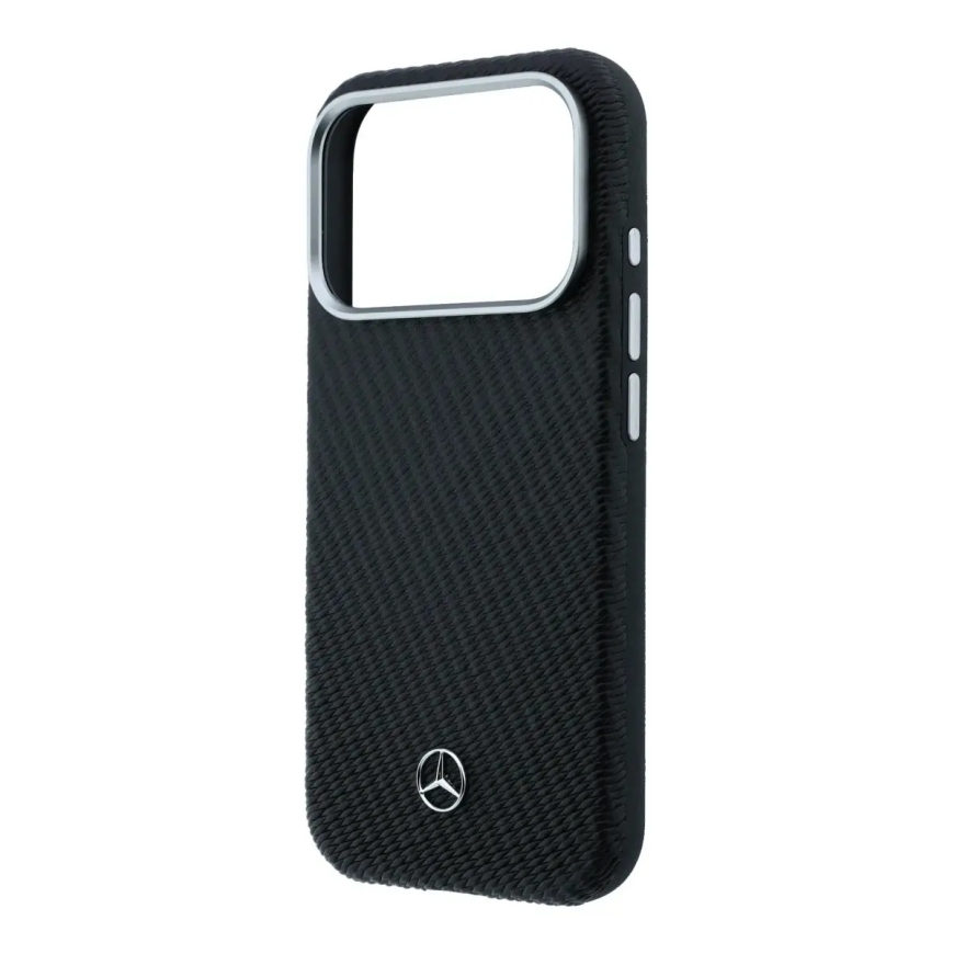 Mercedes PU Leather Semi Wrap maciņš ar MagSafe atbalstu telefonam iPhone 17 Pro melns – 4
