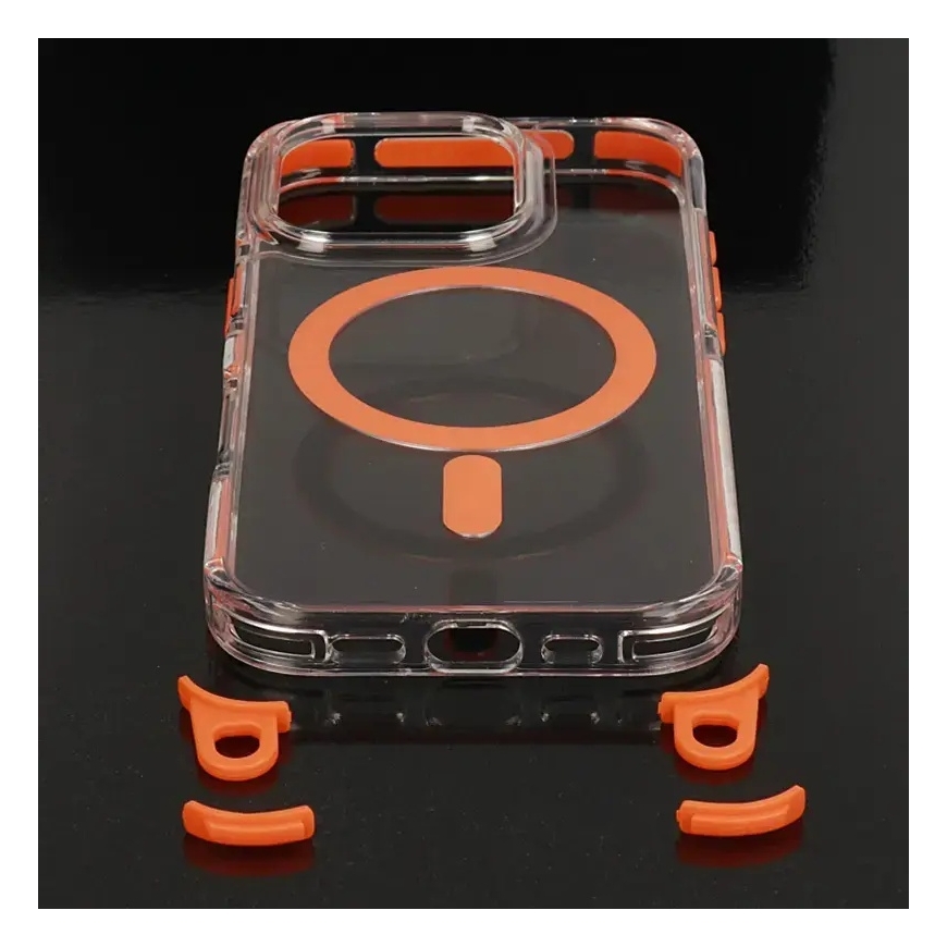 Tel Protect Strap Clear phone case for iPhone 17 Air orange – 3