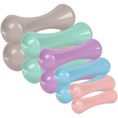 Ketaus vinilo hantelių rinkinys 21 kg (2x0.5kg + 2x1 kg + 2x2 kg + 2x3 kg + 2x4 kg), REBEL ACTIVE