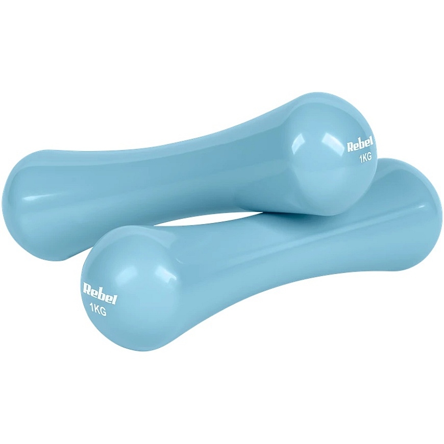 Čuguna vinila hanteles komplekts 21 kg (2x0.5kg + 2x1 kg + 2x2 kg + 2x3 kg + 2x4 kg), REBEL ACTIVE – 3