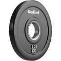 Olimpiskie gumijas bampersvari komplekts 2x1.25kg, caurumu diametrs 51 mm, REBEL ACTIVE Olimpiskie gumijas bampersvari komplekts 2x1.25kg, caurumu diametrs 51 mm, REBEL ACTIVE