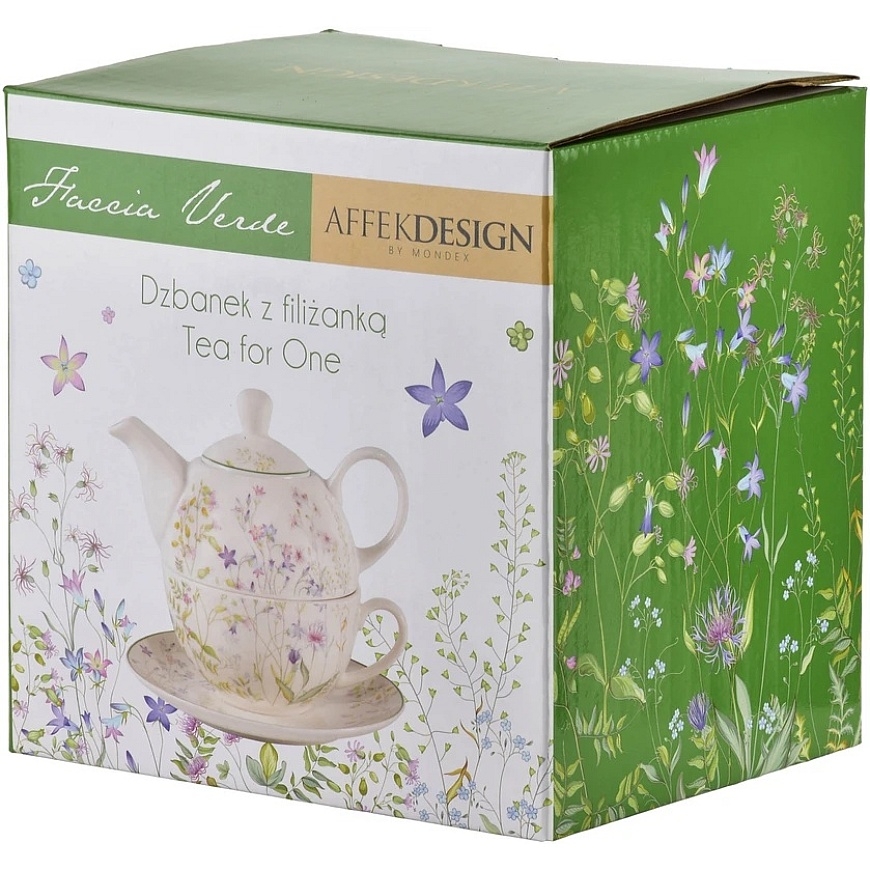 Mondex FACCIA VERDE Teapot with Cup TEA FOR ONE 280ml/410ml – 5