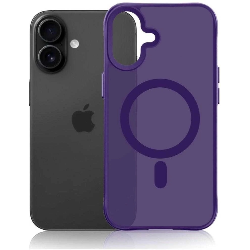 3Mk aizsargājošs 3mk dūmains „MagCase“ apvalks iPhone 17 - purpura-caurskatāms – 3