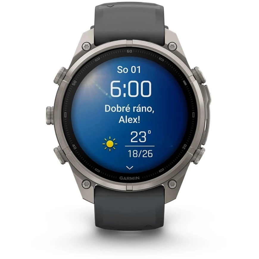 Išmanusis laikrodis Garmin fenix® 9 Pro – 47 mm, AMOLED, titano – grafito juoda – 5