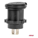 Ūdensizturīgs tālruņa lādētājs ar ZILU LED indikatoru 4,2A 2xUSB 12/24V AMIO-04217 Ūdensizturīgs tālruņa lādētājs ar ZILU LED indikatoru 4,2A 2xUSB 12/24V AMIO-04217