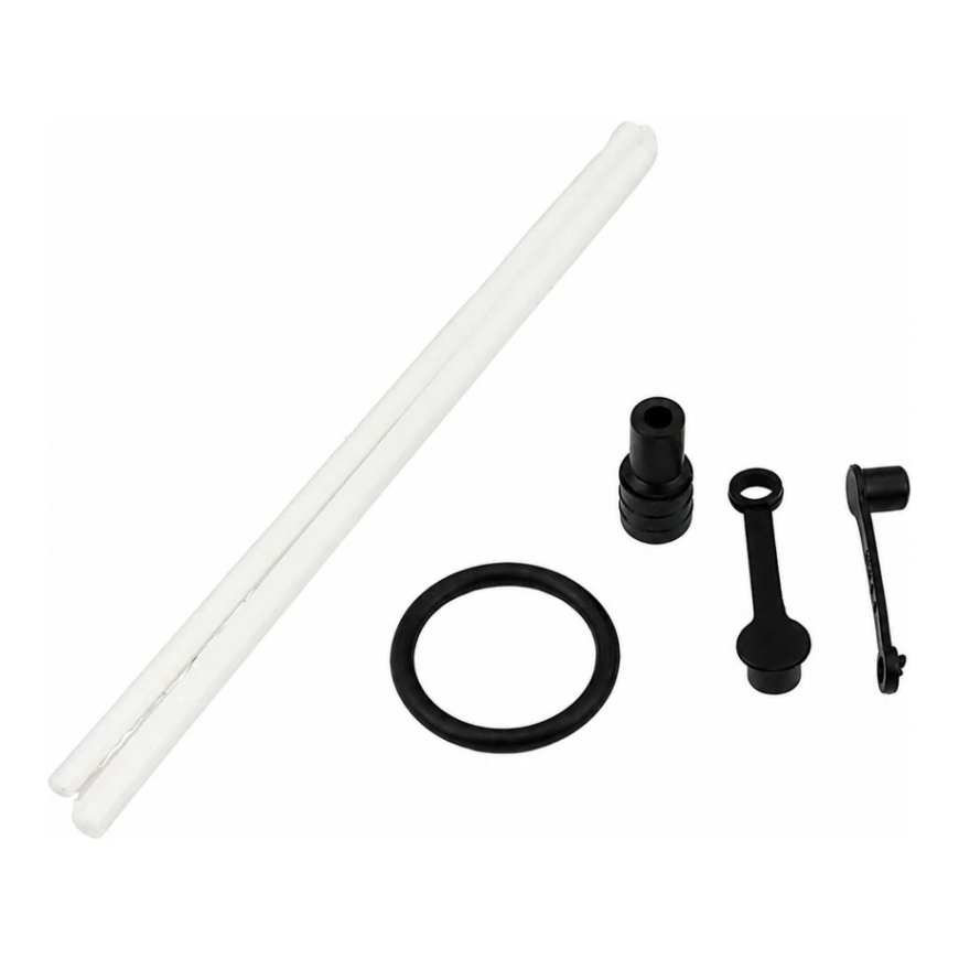 Lean Nesteen pumppu-ruisku 200 ml, jossa 2 letkua, läpinäkyvä mustilla elementeillä, 29,5 cm (44 cm mäntää vedettäessä) – 4