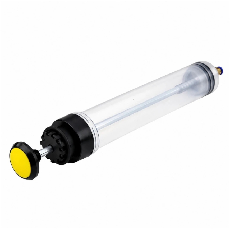 Lean Liquid Pump Syringe 200 ml with 2 Tubes, Transparent with Black Elements, 29.5 cm (44 cm with Plunger Pulled Out) – 5