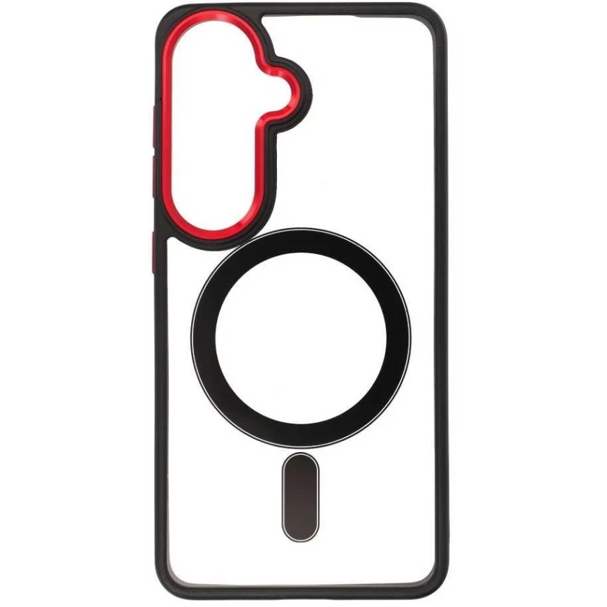 OEM Korpus Samsung S26 Color Edge Mag Cover, ühilduv MagSafe must punane – 3