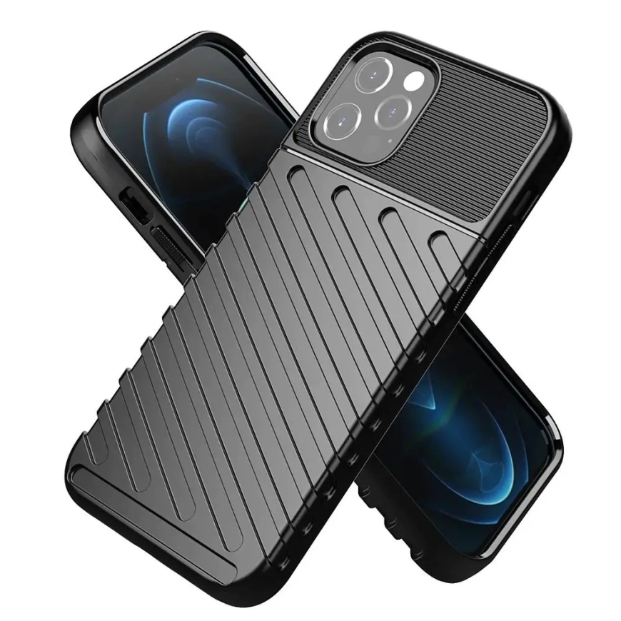 Forcell THUNDER telefono dėklas iPhone 17 Pro juodas