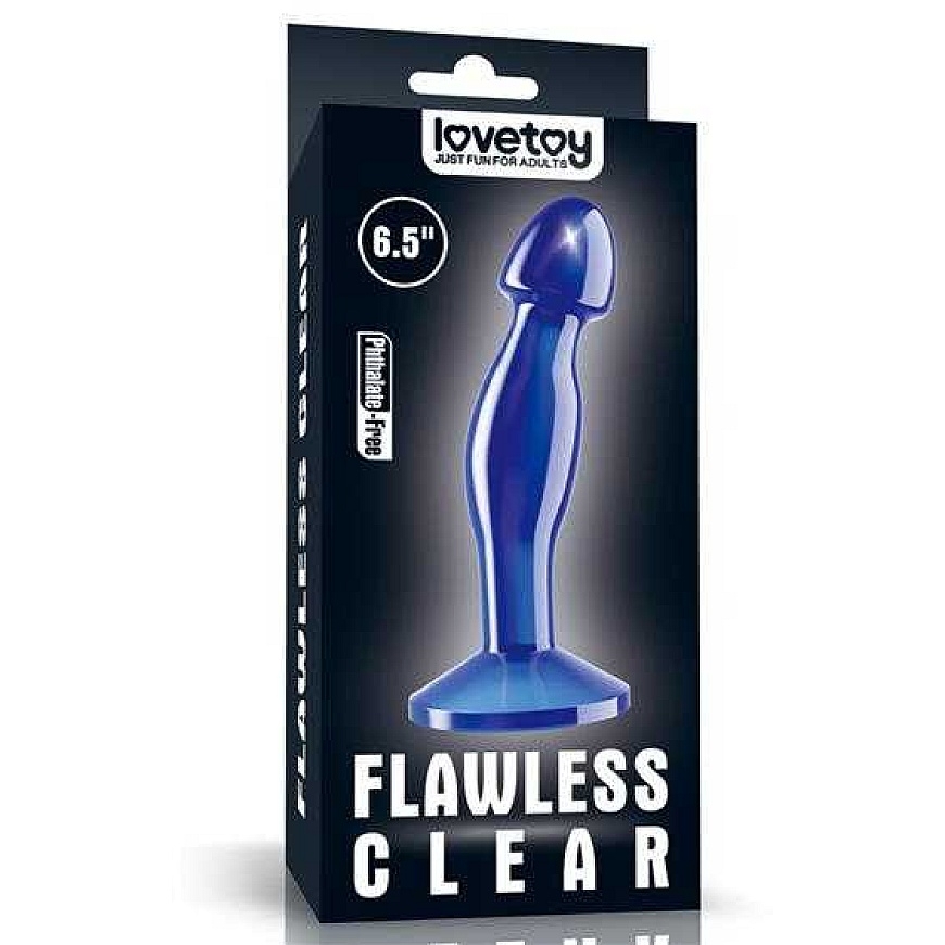 LOVETOY Flawless Clear Prostate Plug 6.5'' Blue