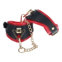 Ouch By Shots Milan Collection - Handcuffs - Juodas/Raudona Ouch By Shots Milan Collection - Handcuffs - Juodas/Raudona