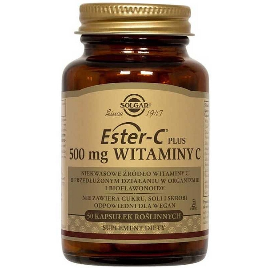 "Solgar Ester-C Plus" 500 mg C-vitamiini taimsete kapslite - 50 tk pakendis – 3