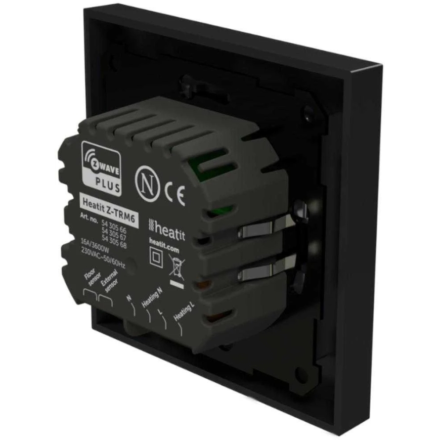 heat it Termostats Heatit Z-TRM6 melns matēts Z-Wave termostats 3600W 16A 868,4 MHz – 5