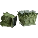 Mondex Since 1986 MARINA set of 3 decorative covers, green color, 32x32x20/31x31x20/25x25x20cm