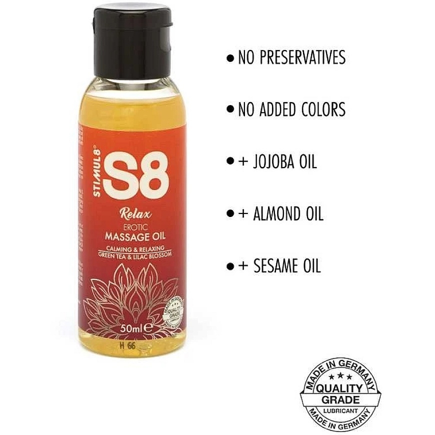 Stimul8 S8 S8 Masāžas eļļa 50ml Zaļā tēja un olīvu ziedi – 2