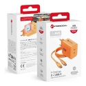 Forcell F-Energy Crystal Color matkalaite | 60W | GaN, PPS | USB-C | USB-C -kaapeli sisältyy | oranssi Forcell F-Energy Crystal Color matkalaite | 60W | GaN, PPS | USB-C | USB-C -kaapeli sisältyy | oranssi
