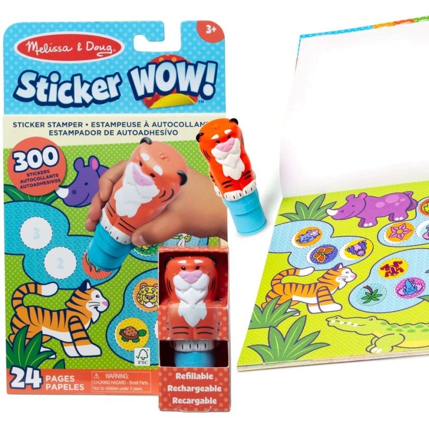 Sticker Wow Tīģeris grāmatiņa + 500 uzlīmju Melissa & Doug – 2