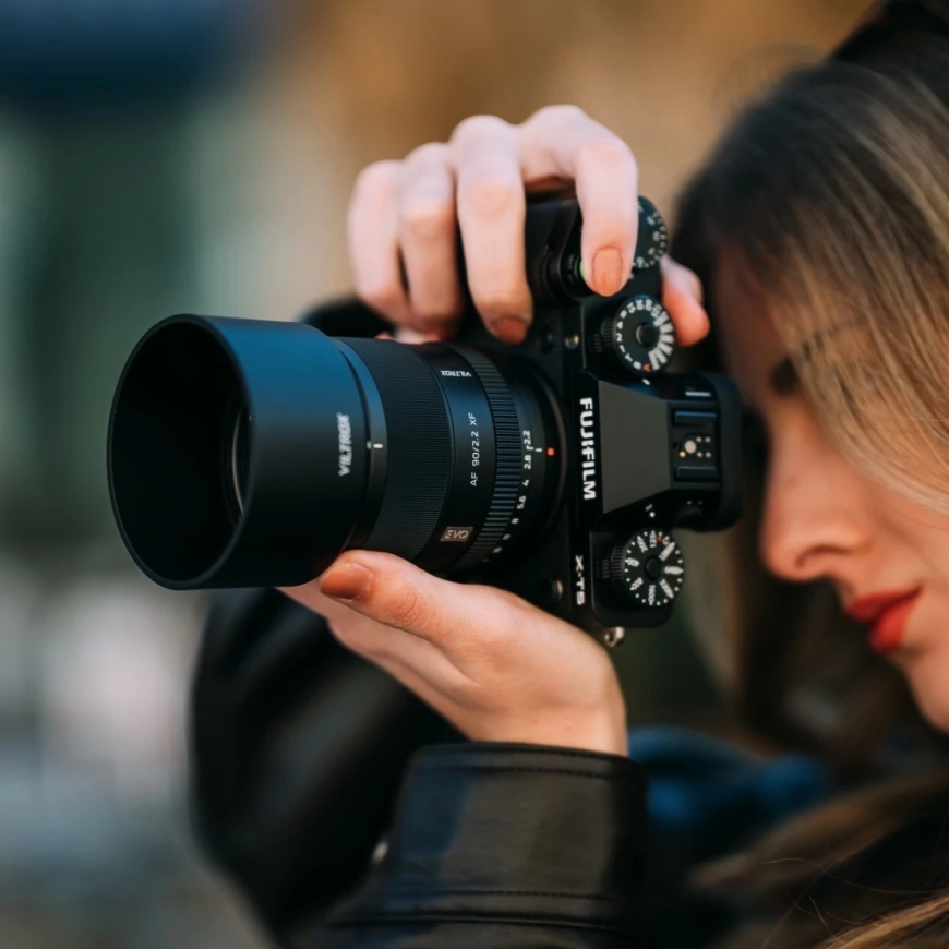 Nikkor kameras objektīvs - Viltrox AF 90mm F2.2 EVO Fuji FX portreta objektīvs – 4