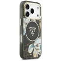 Korpuss Guess IML Glitter Flowers Triangle MagSafe iPhone 18 Pro Max / 17 Pro Max melns Korpuss Guess IML Glitter Flowers Triangle MagSafe iPhone 18 Pro Max / 17 Pro Max melns