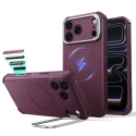 ESR CYBER TOUGH KICKSTAND MAGSAFE IPHONE 17 PRO / 18 PRO DZIĻI BURGUND ESR CYBER TOUGH KICKSTAND MAGSAFE IPHONE 17 PRO / 18 PRO DZIĻI BURGUND