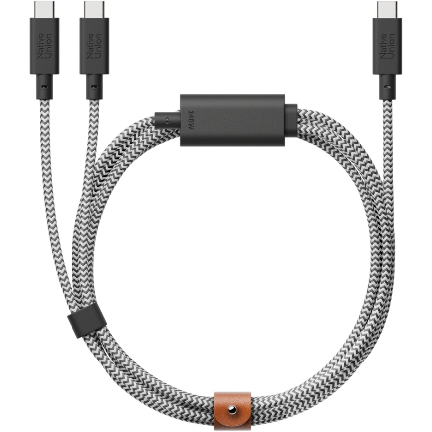 Native Union Belt kabelis (USB-C - USB-C) 2 m, dryžuotas