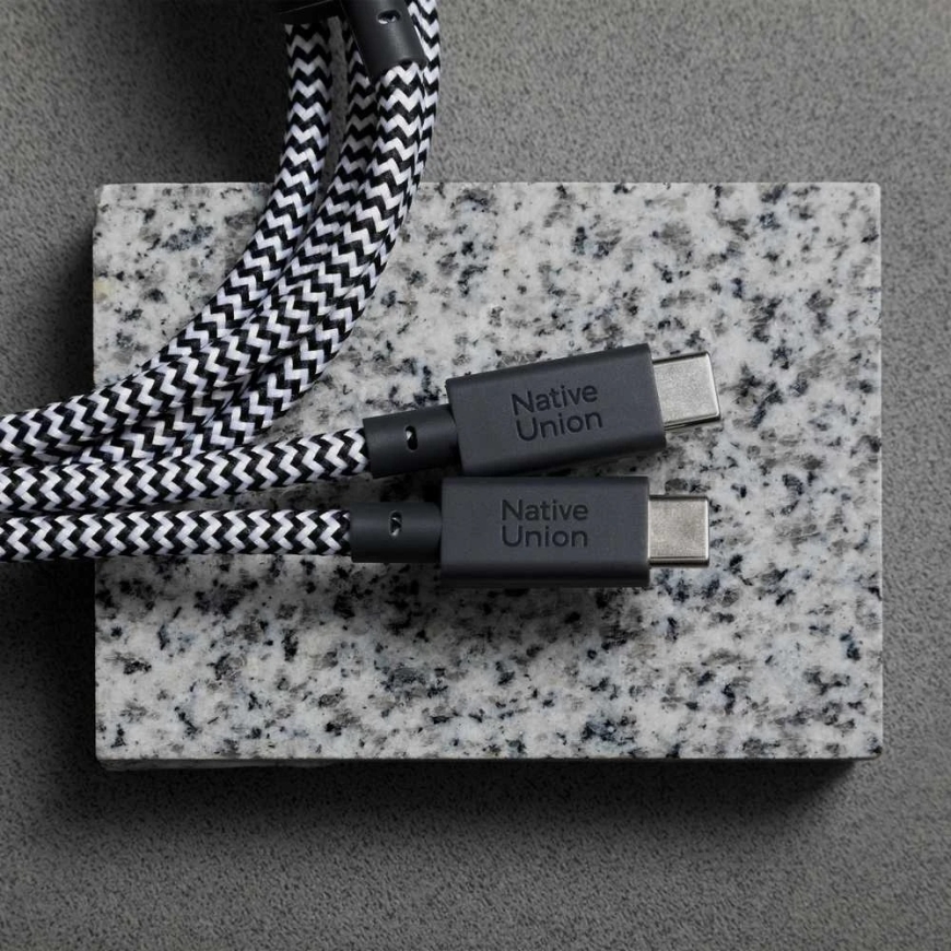 Native Union Belt -kaapeli (USB-C - USB-C) 2 m, raidallinen – 3