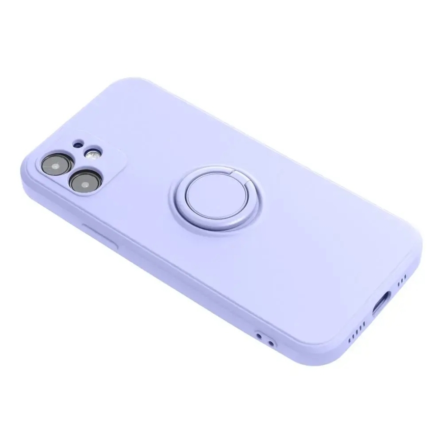 Silicone Ring phone case with stand for iPhone 17 Pro Max purple – 3