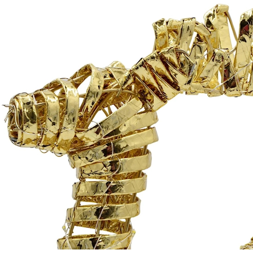 Koopman Jõuluehe Pühvel 60 cm taimeriga 60 LED kuldne (998901) – 3