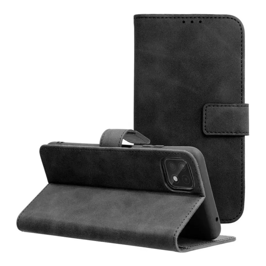TENDER-kirjatyyppinen puhelintasku Samsung Galaxy A22 5G:lle (A226) musta