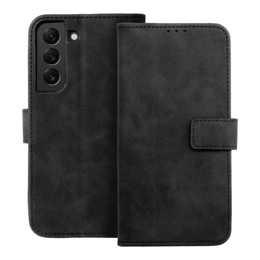 TENDER knyginio tipo telefono dėklas Samsung Galaxy A22 5G (A226) juodas – 2