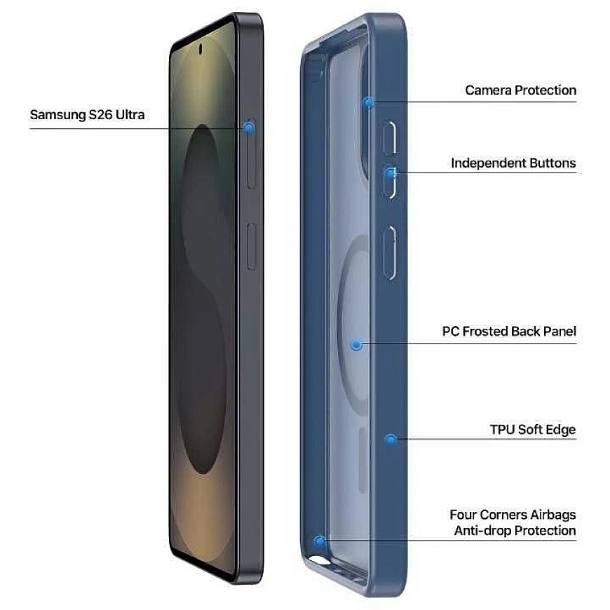 Dėklas Dux Ducis Yind MagSafe Samsung S948 S26 Ultra tamsiai mėlynas – 2