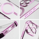 Antishock Electro telefono dėklas su MagSafe palaikymu iPhone 17 Pro violetinis