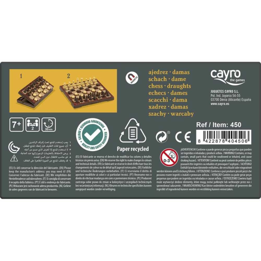 Cayro magnetilised maled ja kabe, väike reisikomplekt (laua suurus 16 x 16 cm) – 2