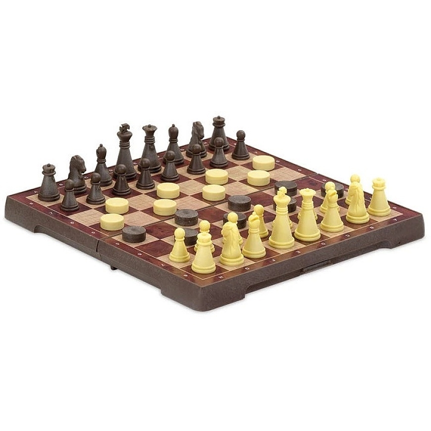 Cayro magnetic chess and checkers, small travel set (board 16 x 16 cm) – 5