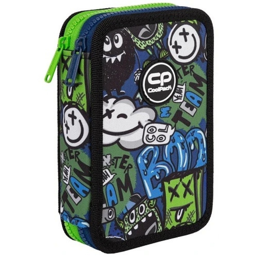 CoolPack Jumper 2 Monster Team kaheosaline pliiatsihoidja koos tarvikutega