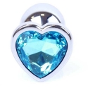 B seeria Heavyfun Plug-Jewellery hõbedane südame pistik – helesinine B seeria Heavyfun Plug-Jewellery hõbedane südame pistik – helesinine