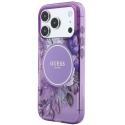 Guess IML Flowers Pearl Strap -kotelo iPhone 18 Pro Max / 17 Pro Max:lle, violetti Guess IML Flowers Pearl Strap -kotelo iPhone 18 Pro Max / 17 Pro Max:lle, violetti