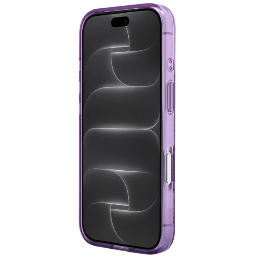 Guess IML Flowers Pearl Strap -kotelo iPhone 18 Pro Max / 17 Pro Max:lle, violetti – 4