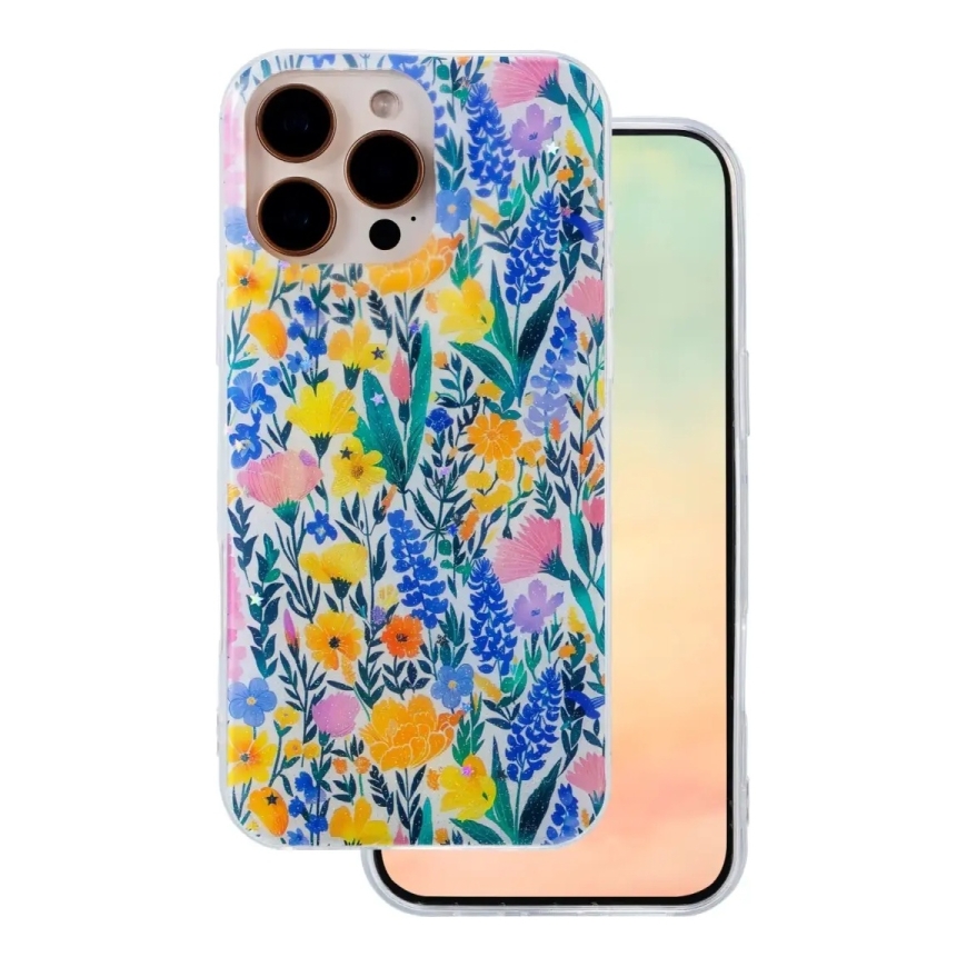 Glow Glam maciņš telefonam iPhone 15 Pro daudzkrāsains