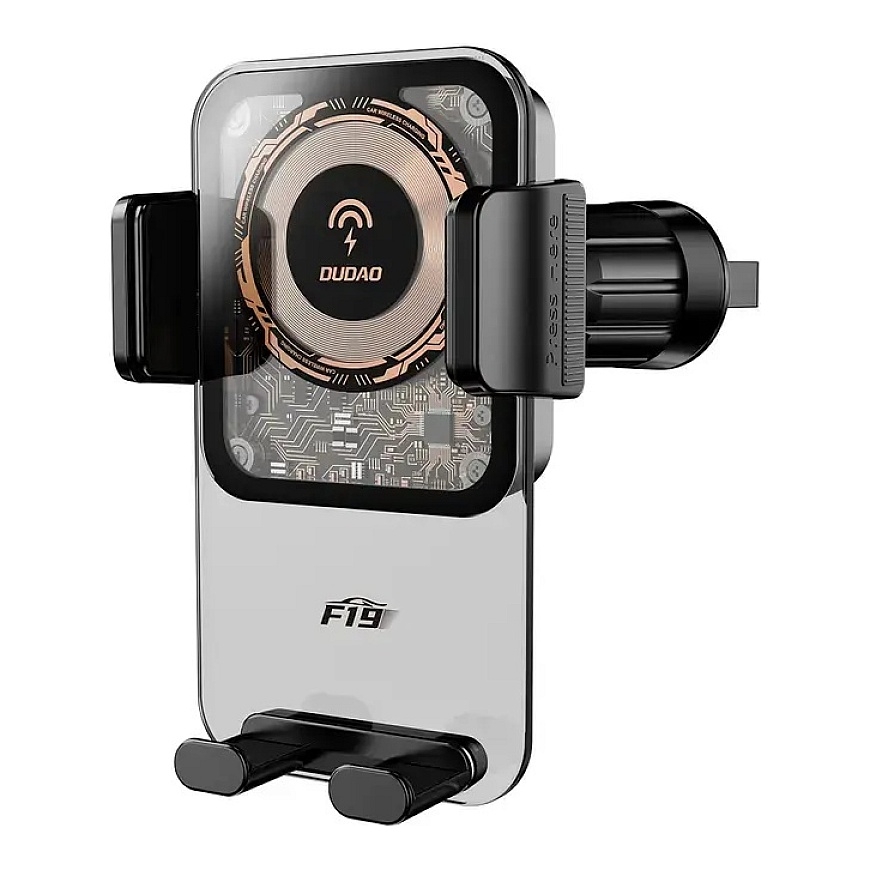 Dudao F19 car phone holder with 15W wireless charging black – 2