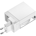 PowerNeed Charger SHARGE Retractable 65 GaN Charger, 65W, 2x USB-C, integrated USB-C cable – white (CDT-SG-65-EUR-CP-BAI) PowerNeed Charger SHARGE Retractable 65 GaN Charger, 65W, 2x USB-C, integrated USB-C cable – white (CDT-SG-65-EUR-CP-BAI)