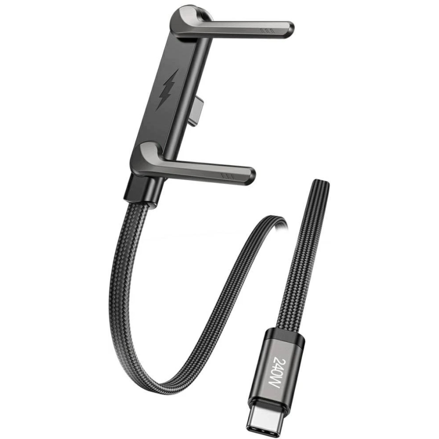 Vads ar statīvu AWEI CM-12C USB-C / USB-C melns – 4