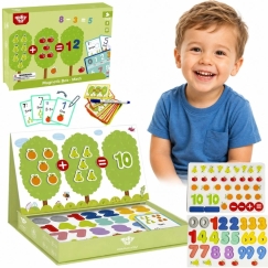 Tooky Toys magneettinen puinen palapeli lapsille, Montessori-hedelmien laskemiseen 81 kpl