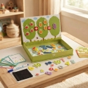 Tooky Toys magnetiline puidust pusletite mäng mängu Montessori puuviljade lugemiseks 81 tk Tooky Toys magnetiline puidust pusletite mäng mängu Montessori puuviljade lugemiseks 81 tk